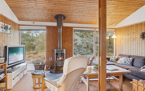 Sarita - 200M from the Sea: Interior Design, Flooring, Furniture, Wood, Ceiling, Floor, Room, Living Room, Lighting, Light Fixture
