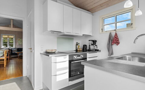 Lenya - 60M from the Sea: Kitchen, Major Appliance, Kitchen Appliance, Countertop, Flooring, Wood, Interior Design, Ceiling, Home Appliance, Floor
