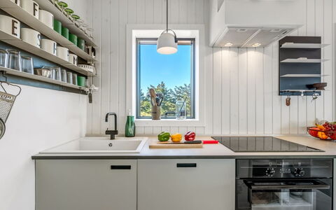 Sointu - 300M from the Sea: Kitchen, Kitchen Appliance, Countertop, Major Appliance, Kitchen Sink, Interior Design, Wood, Home Appliance, Sink, Plumbing Fixture