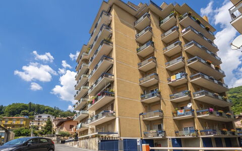 Lovere Balcony View: Building, Residential Area, Apartment, City, Urban Area, Town, Neighbourhood, Architecture, Urban Design, Human Settlement