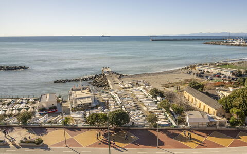 La Casa di Bruno, Terrace, in the Heart of Genova: Coast, Sea, Coastal And Oceanic Landforms, Ocean, Beach, Shore, Aerial Photography, Bay, Resort Town, Marina