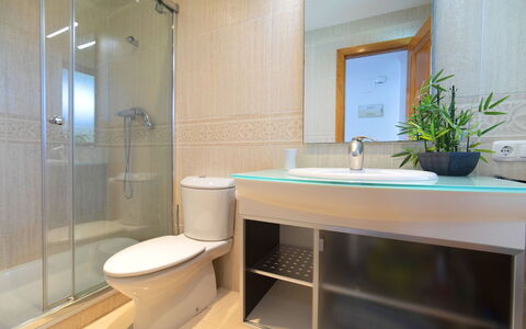 Morello: Mirror, Tap, Plumbing Fixture, Property, Plant, Sink, Shower Head, Bathroom, Shower