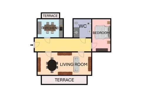 Mestrina Apartment: Living Room