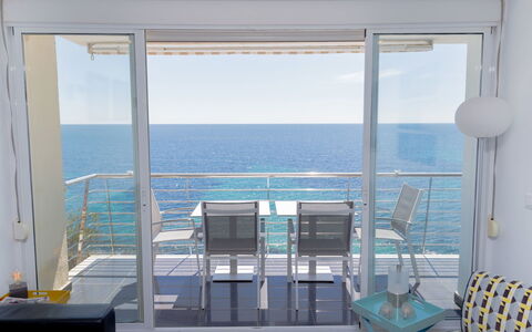 Brisa al Mar: Blue, Room, Property, House, Building, Sea, Window, Interior Design, Real Estate, Architecture