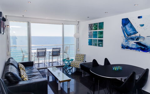 Brisa al Mar: Room, Interior Design, Property, Living Room, Building, Blue, Furniture, Real Estate, House, Architecture