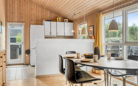 Alisa - 1.9Km from the Sea: Furniture, Interior Design, Kitchen, Flooring, Wood, Countertop, Ceiling, Floor, Light Fixture, Kitchen & Dining Room Table