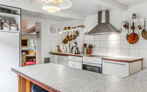 Jouni - 18Km from the Sea: Kitchen, Countertop, Interior Design, Flooring, Kitchen Appliance, Ceiling, Cabinetry, Wood, Light Fixture, Furniture