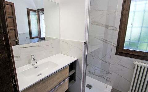 Il Poggio: Flooring, Floor, Bathroom Sink, Plumbing Fixture, Bathroom Cabinet, Mirror, Interior Design, Sink, Bathroom, Plumbing