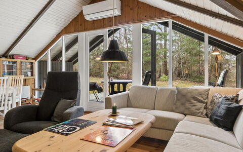 Elfrede - 900M from the Sea: Wood, Interior Design, Ceiling, Couch, Home, Furniture, Living Room, Floor, Room