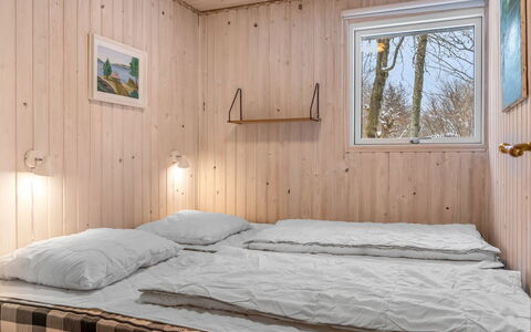 Irma - 300M from the Sea: Bedroom, Bed, Wood, Bed Sheet, Interior Design, Bedding, Ceiling, Floor, Furniture, Flooring