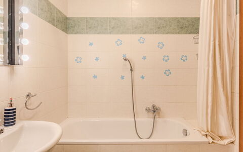 Casa Martinetta: Bathroom, Plumbing Fixture, Flooring, Bathtub, Interior Design, Floor, Tap, Plumbing, Tile, Shower