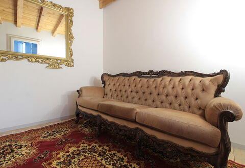 Villa Dolce Bacio, Pool and Spa, Valdobbiadene: Furniture, Interior Design, Couch, Flooring, Floor, Room, Living Room, Picture Frame, Wood Flooring