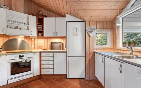Hollie - 75M from the Sea: Kitchen, Kitchen Appliance, Countertop, Major Appliance, Interior Design, Wood, Flooring, Cabinetry, Ceiling, Furniture