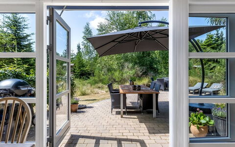 Albertina - 900M from the Sea: Outdoor Furniture, Furniture, Chair, Door, Outdoor Table, Patio, Kitchen & Dining Room Table, Flowerpot, Porch, Shade