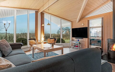 Garth - 50M from the Sea: Wood, Ceiling, Interior Design, Home, Floor, Living Room, Cottage, Hardwood, Room