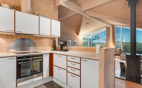 Garth - 50M from the Sea: Kitchen, Interior Design, Wood, Ceiling, Countertop, Flooring, Light Fixture, Furniture, Cabinetry, Floor