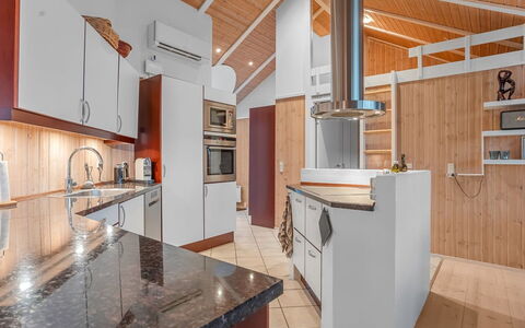 Groa - 50M from the Sea: Kitchen, Flooring, Wood, Ceiling, Interior Design, Countertop, Floor, Cabinetry, Furniture, Light Fixture