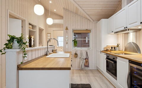 Galatia - 1.4Km from the Sea: Kitchen, Interior Design, Countertop, Flooring, Wood, Light Fixture, Furniture, Ceiling, Kitchen Appliance, Floor