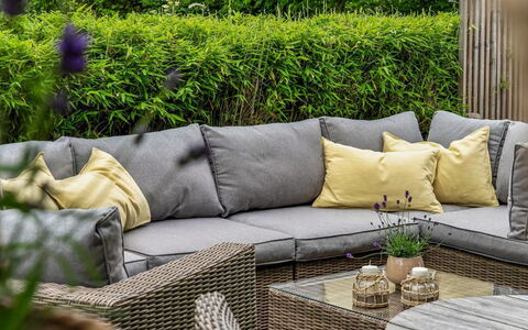 Galatia - 1.4Km from the Sea: Outdoor Furniture, Flowerpot, Garden, Basket, Outdoor Table, Wicker, Houseplant, Backyard