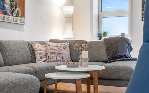 Elene - from the Sea: Furniture, Flooring, Living Room, Floor, Cushion, Couch, Wood Flooring, Coffee Table