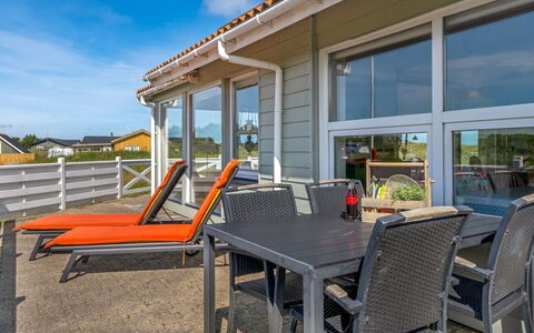 Answald - 250M from the Sea: Door, Shade, Chair, Outdoor Furniture, Balcony, Siding, Deck, Outdoor Table, Porch