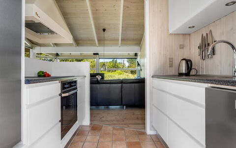 Erle - 990M from the Sea: Kitchen, Countertop, Kitchen Appliance, Flooring, Interior Design, Major Appliance, Wood, Floor, Furniture, Cabinetry
