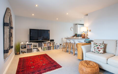 Marina View: Furniture, Interior Design, Flooring, Couch, Wall, Floor, Room, Ceiling, Wood, Living Room
