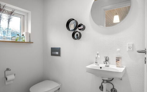 Tofan - 75M from the Sea: Bathroom, Interior Design, Plumbing Fixture, Wall, Bathroom Sink, Flooring, Sink, Floor, Toilet, Tap