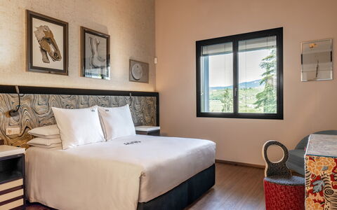 Villa Bocchi: Bedroom, Bed, Bed Sheet, Interior Design, Furniture, Bedding, Bed Frame, Pillow, Throw Pillow, Linens