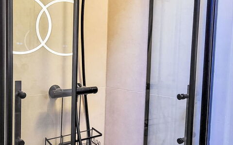 Apartment Mila: Plumbing Fixture, Bathroom, Interior Design, Flooring, Shower, Plumbing, Shower Door, Shower Panel, Shower Head, Shower Bar