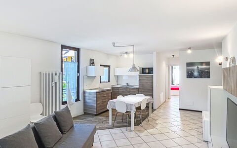 Pinzolo 205: Interior Design, Flooring, Floor, Furniture, Apartment, Ceiling, Couch, Room, Living Room