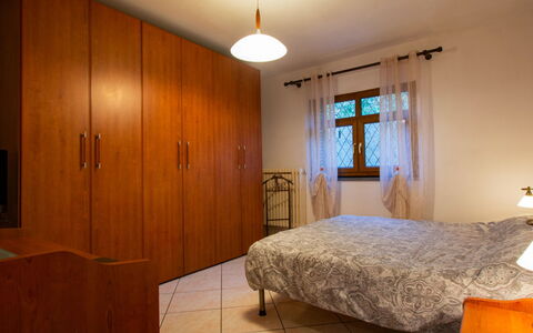 Tre Fontane: Bed, Bedroom, Interior Design, Furniture, Bed Sheet, Floor, Ceiling, Bedding, Flooring, Room
