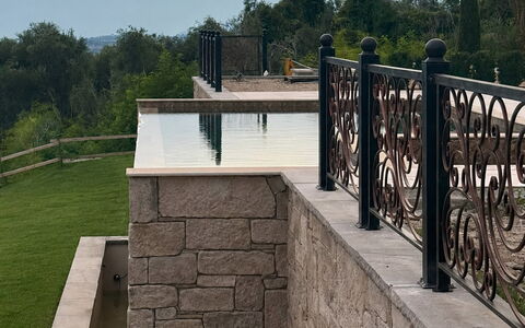 Villa Elisa: Composite Material, Baluster, Iron, Handrail, Concrete, Stone Wall, Balcony, Fence