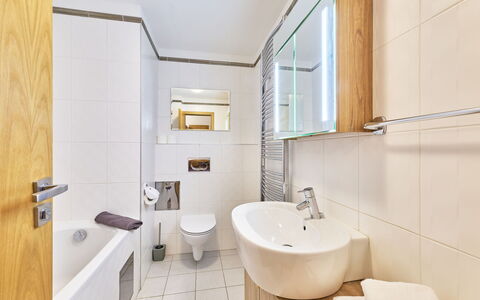 Harrachov Resident a: Bathroom, Interior Design, Plumbing Fixture, Flooring, Floor, Sink, Bathroom Sink, Tap, Plumbing, Toilet