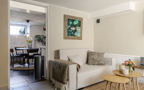 Vårhemsplatsen: Furniture, Interior Design, Wall, Couch, Flooring, Floor, Room, Wood, Living Room, Ceiling