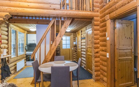 Levin Ainola: Wood, Log Cabin, Wood Stain, Cottage, Ceiling, Hardwood, Plank, Plumbing Fixture, Loft, Lumber
