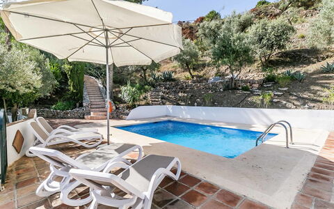 Hacienda Competa: Swimming Pool, Outdoor Furniture, Resort, Flagstone, Sunlounger, Umbrella, Eco Hotel, Chair, Landscaping, Patio