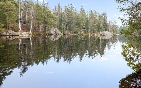 Korpilammenhuvilat 7A: Water Resources, Water, Body Of Water, Nature, Natural Environment, Natural Landscape, Bank, Wilderness, Reflection, Forest