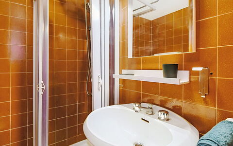Nevada View: Plumbing Fixture, Flooring, Interior Design, Floor, Sink, Bathroom Sink, Bathroom, Tap, Plumbing, Orange