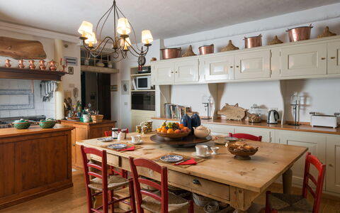 Galero: Furniture, Kitchen, Interior Design, Cabinetry, Flooring, Countertop, Wood, Table, Kitchen & Dining Room Table, Room