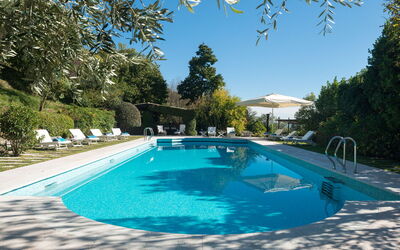 Galero: Swimming Pool, Blue, Outdoor Furniture, Resort, Sunlounger, Shade, Eco Hotel, Thermae, Umbrella, Landscaping