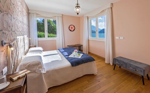 Angela Villa: Bed, Furniture, Bedroom, Interior Design, Bedding, Bed Sheet, Linens, Floor, Room, Textile