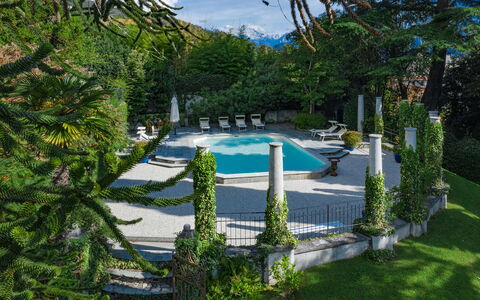 Camilla Villa: Swimming Pool, Garden, Shade, Outdoor Furniture, Landscaping, Resort, Evergreen, Eco Hotel, Umbrella