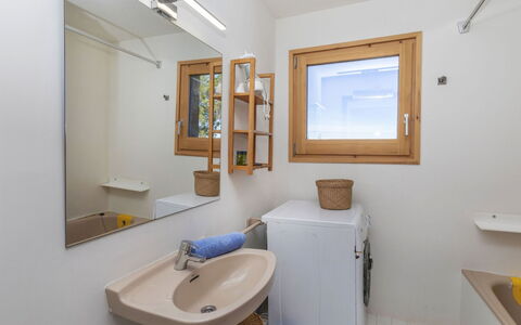 Villa Joan Salvat: Wall, Plumbing Fixture, Bathroom Sink, Flooring, Interior Design, Bathroom, Sink, Floor, Ceiling, Room