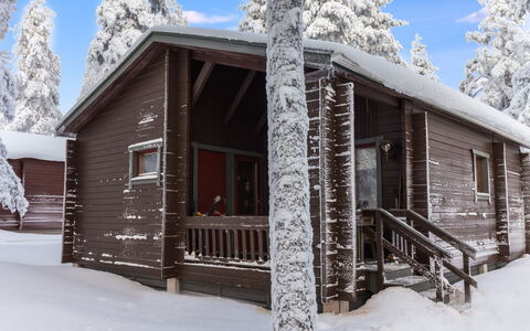 Kelokaltiokylä Mökki 58: Snow, Wood, Winter, Cottage, House, Freezing, Home, Log Cabin, Larch, Slope