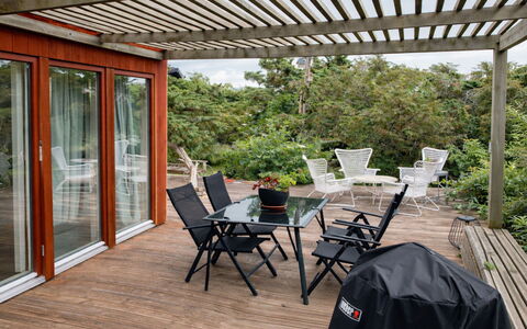 Ringenäs: Furniture, Shade, Porch, Chair, Outdoor Furniture, Outdoor Structure, Eco Hotel, Balcony, Pergola, Deck