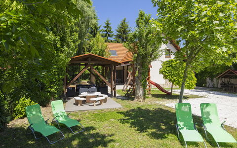 Petka: Furniture, Cottage, Shade, Outdoor Furniture, Outdoor Table, Garden, Backyard, Lawn, Leisure, Yard