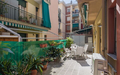 Elide: Apartment, Balcony, Flowerpot, Houseplant