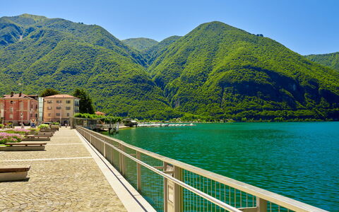 Centro Storico Porlezza: Water, Mountainous Landforms, Body Of Water, Mountain, Hill, Mountain Range, Highland, Waterway, Bank, Lake