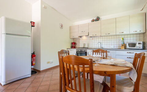 Malù House: Flooring, Interior Design, Floor, Furniture, Ceiling, Room, Table, Kitchen & Dining Room Table, Countertop, Kitchen